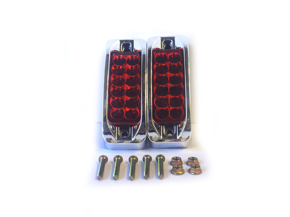 Luz Lateral LED Rectangular Moderna VERDE12 LED / SET 2 unidades  1