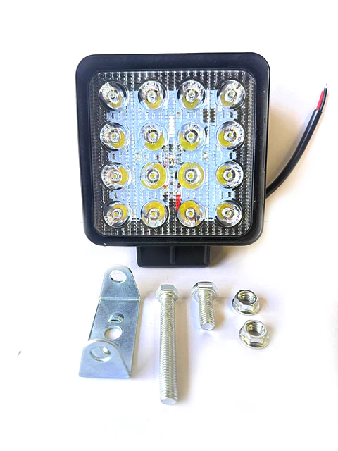 Faro de Trabajo LED Cuadrado Compacto, 16 LED