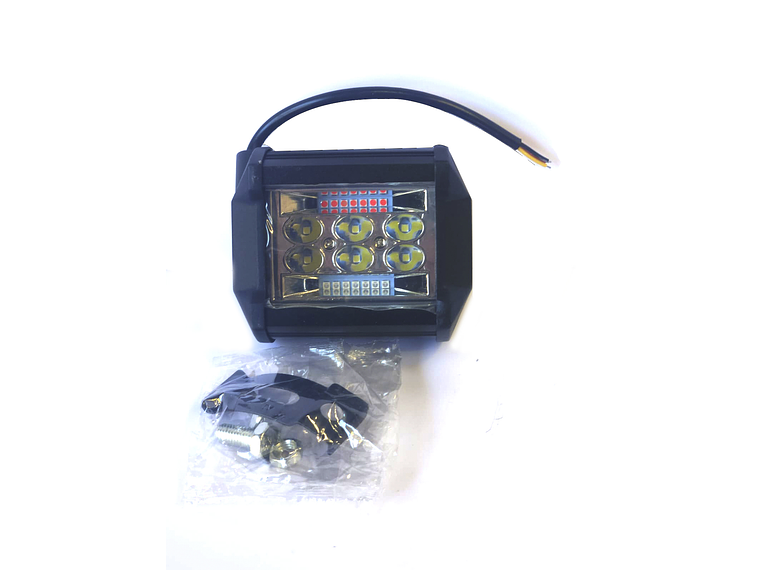 Faro de Trabajo LED Rectangular Alta Potencia, 6 LED blancos, 14 Multicolor 2 posiciones  1