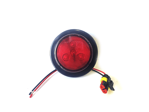 Luz Lateral LED FOCO REDONDO 2 1/2 con conector ROJO
