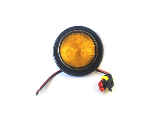 Luz Lateral LED FOCO REDONDO 2 1/2 con conector AMBAR