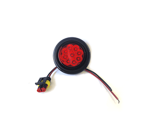 Luz Lateral LED Redondo 2 pulgadas ROJO, Con Conector