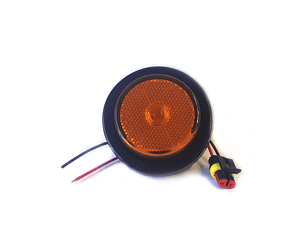 Luz Lateral LED FOCO REDONDO 2 1/2 con conector AMBAR