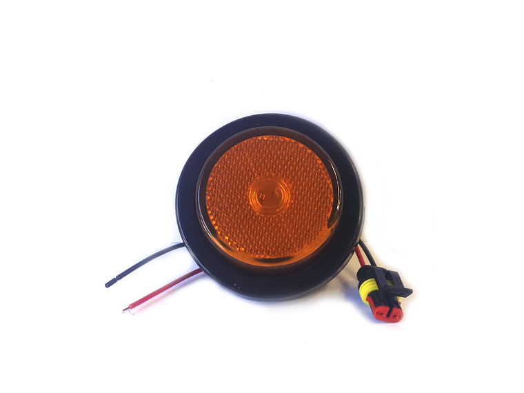 Luz Lateral LED FOCO REDONDO 2 1/2 con conector AMBAR 1