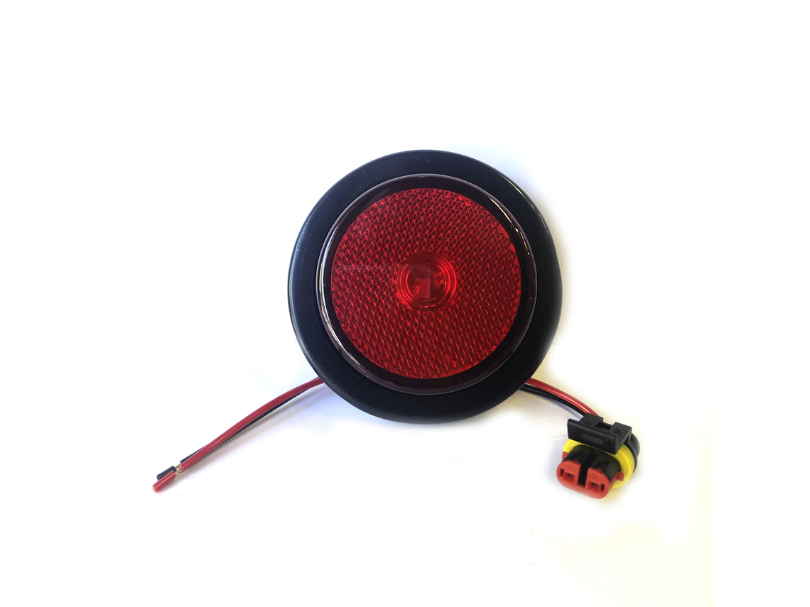 Luz Lateral LED FOCO REDONDO 2 1/2 con conector ROJO 1