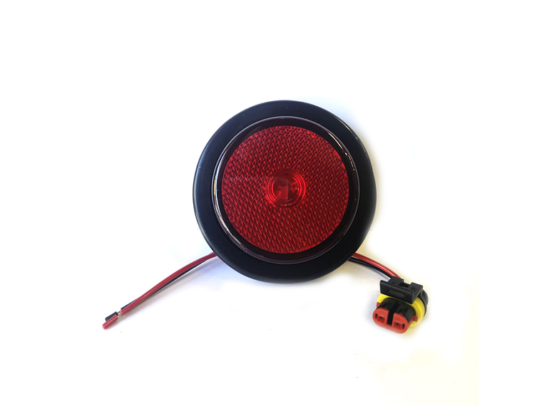 Luz Lateral LED FOCO REDONDO 2 1/2 con conector ROJO 1