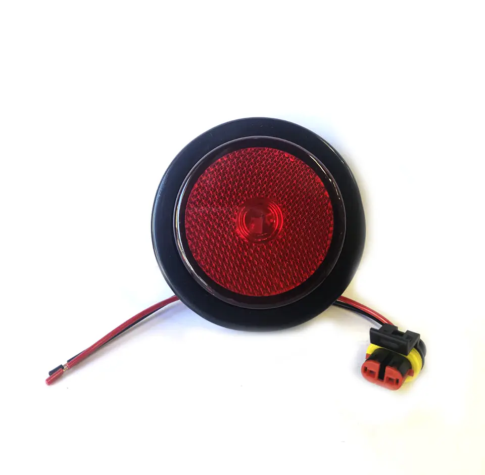 Luz Lateral LED FOCO REDONDO 2 1/2 con conector ROJO 1