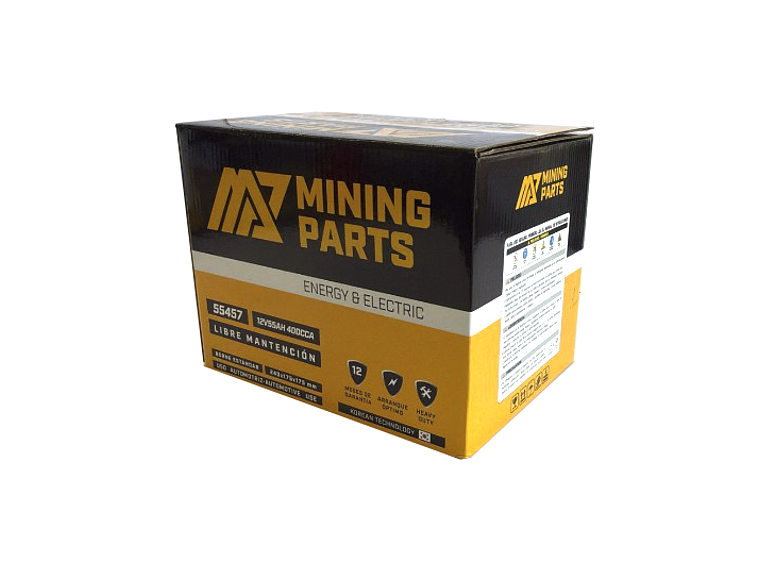 BATERIA 12V 55 AH 400 CCA BORNE POSITIVO DERECHO 4