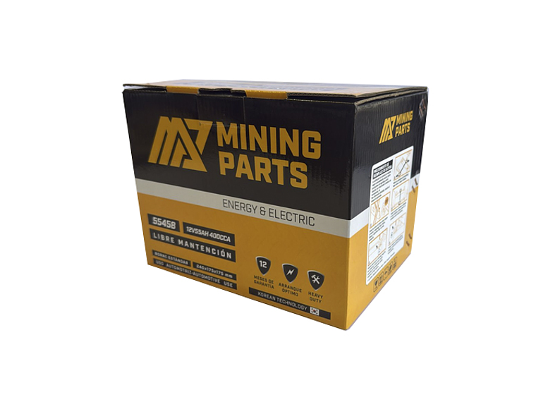 BATERIA 12V 55 AH 400 CCA BORNE POSITIVO IZQUIERDO 4