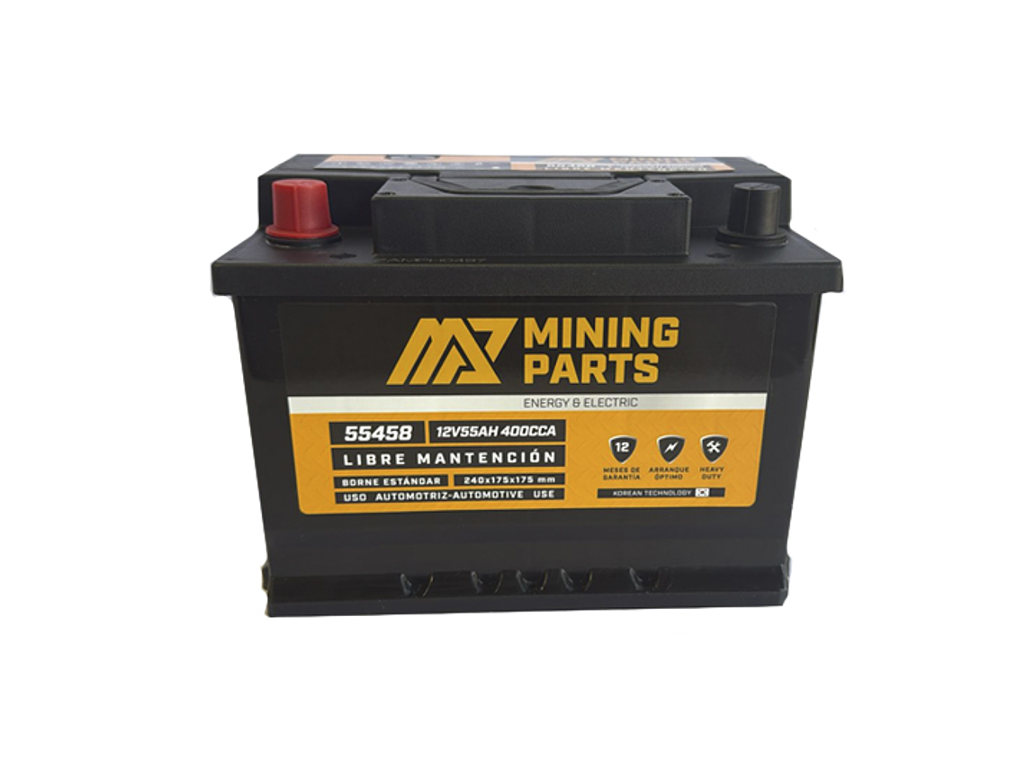BATERIA 12V 55 AH 400 CCA BORNE POSITIVO IZQUIERDO 1