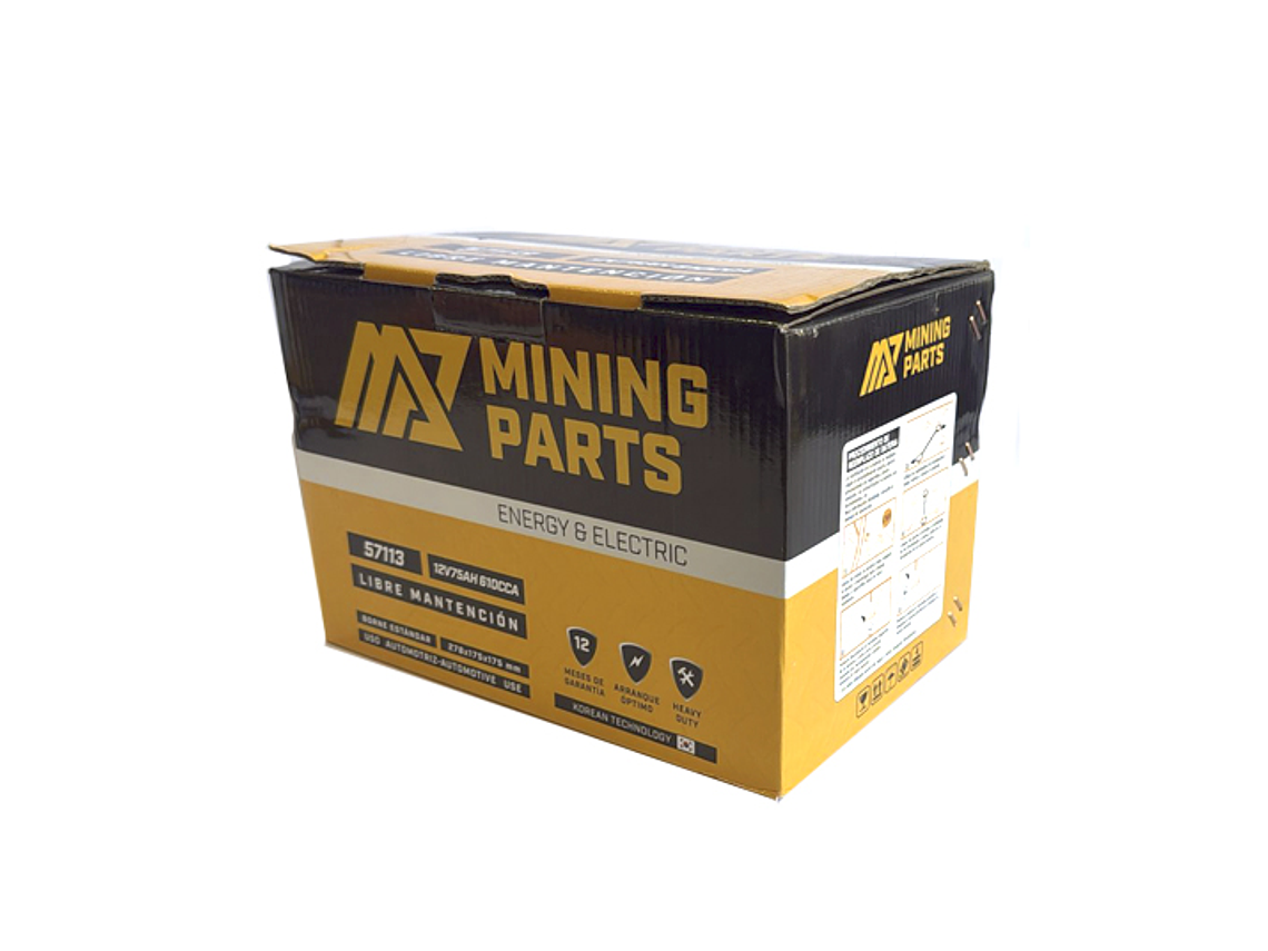 BATERIA 12V 75 AH 610 CCA BORNE POSITIVO DERECHO 4