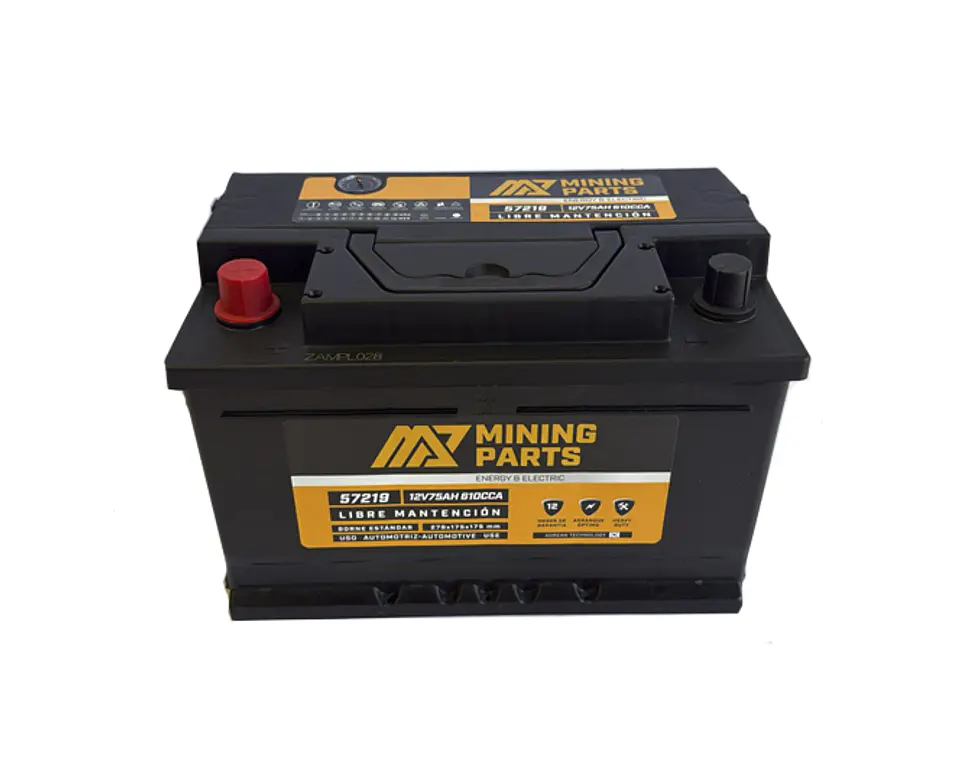 BATERIA 12V 75 AH BORNE POSITIVO IZQUIERDO 3