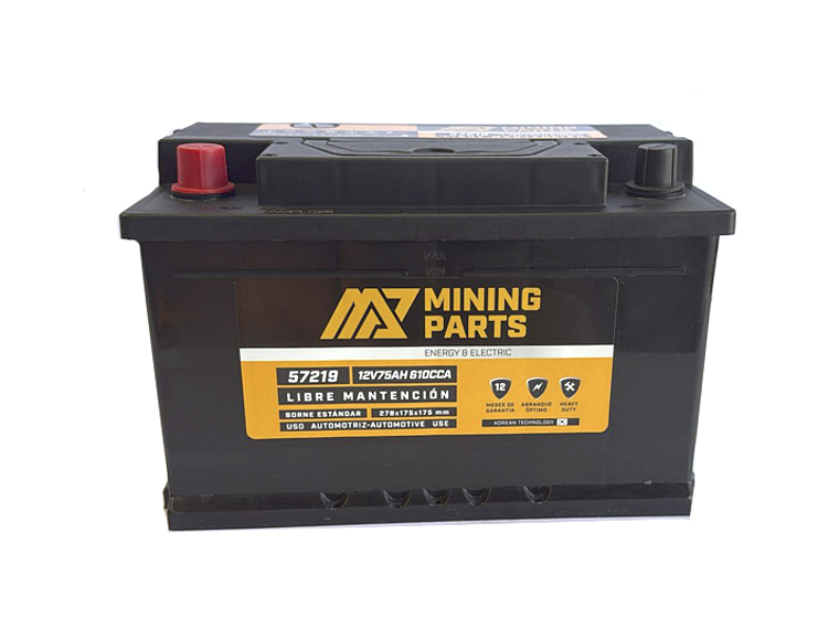 BATERIA 12V 75 AH BORNE POSITIVO IZQUIERDO 1