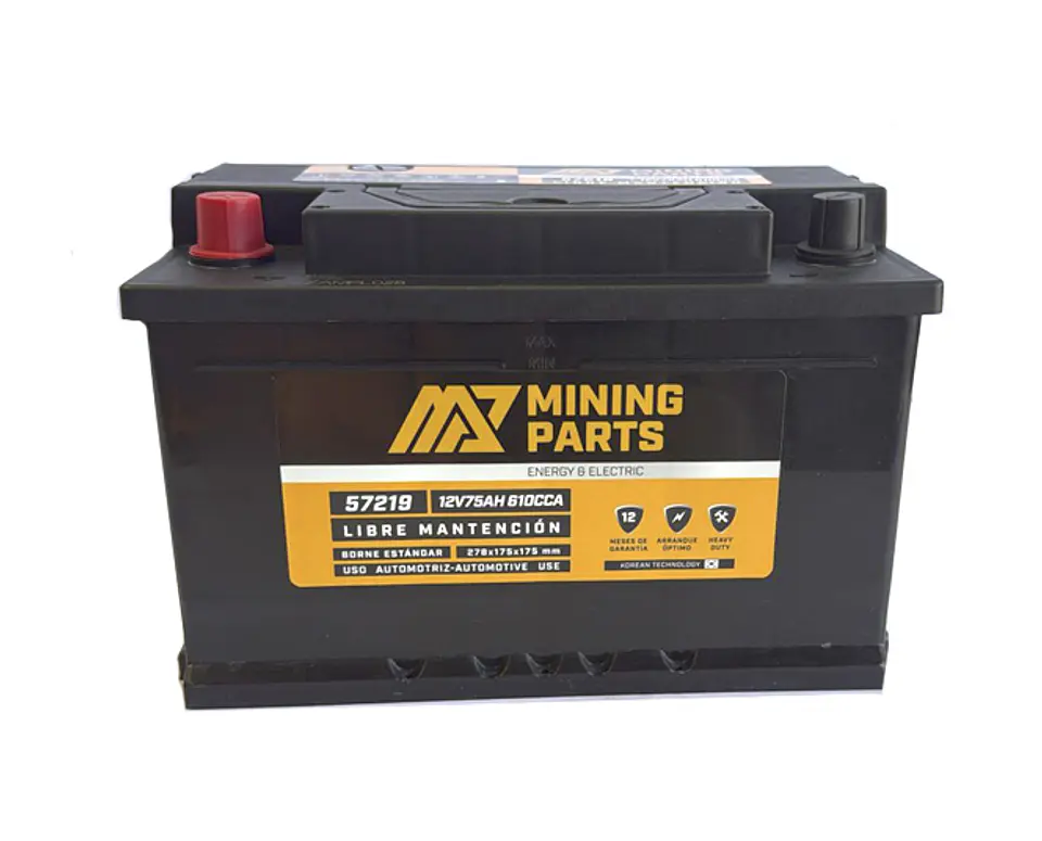 BATERIA 12V 75 AH BORNE POSITIVO IZQUIERDO 1