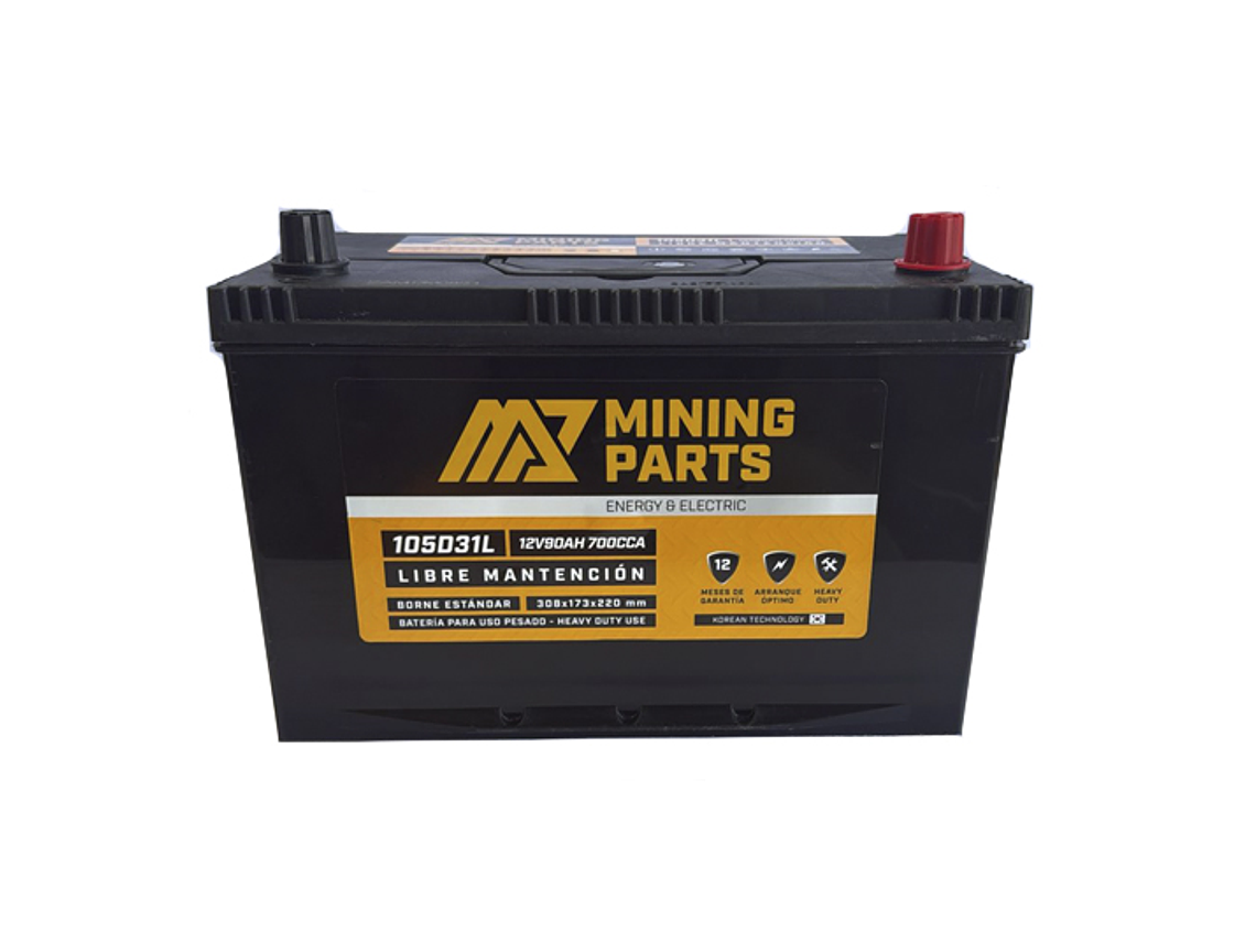 BATERIA 12V 90 AH 700 CCA BORNE POSITIVO DERECHO 1