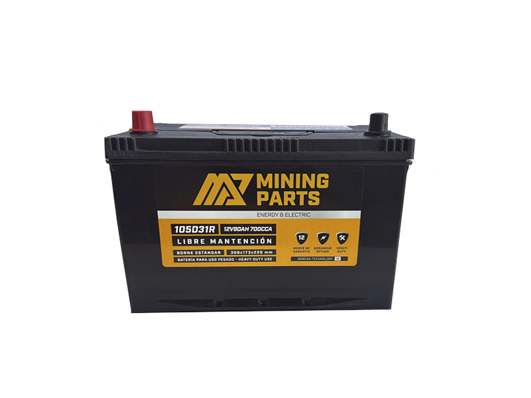 BATERIA 12V 90 AH 700 CCA BORNE POSITIVO IZQUIERDO 1