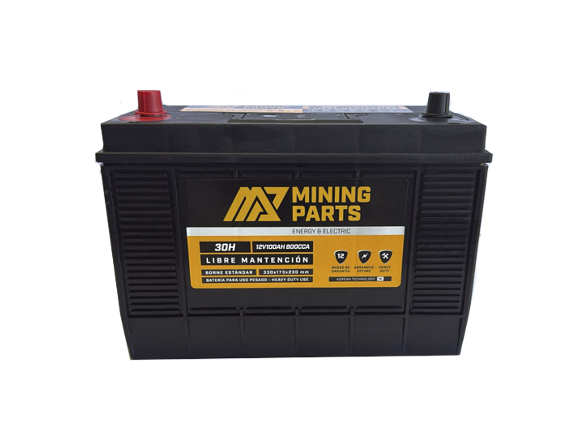 BATERIA 12V 100 AH 800 CCA BORNE CENTRADO POSITIVO IZQUIERDO 1