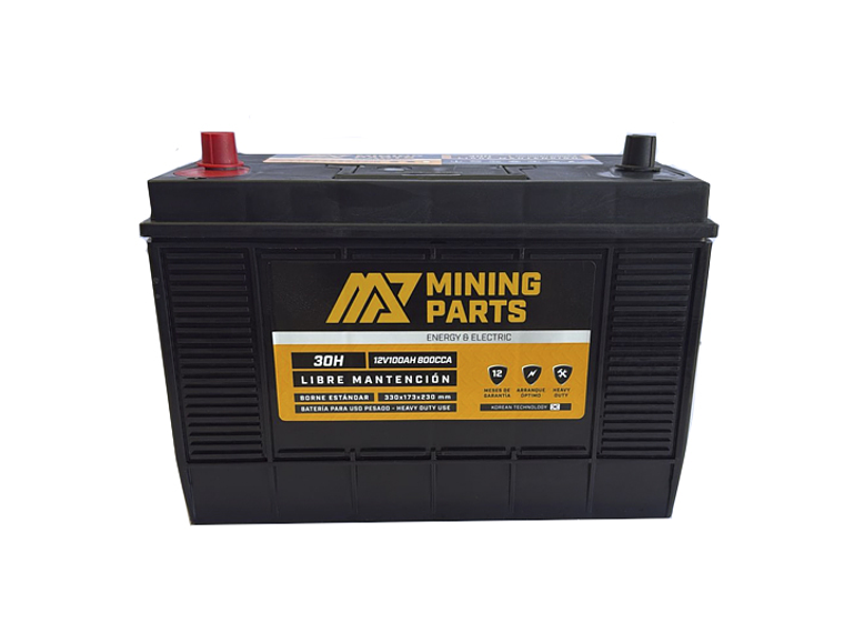 BATERIA 12V 100 AH 800 CCA BORNE CENTRADO POSITIVO IZQUIERDO 1