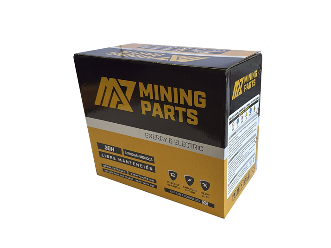 BATERIA 12V 100 AH 800 CCA BORNE CENTRADO POSITIVO IZQUIERDO 4