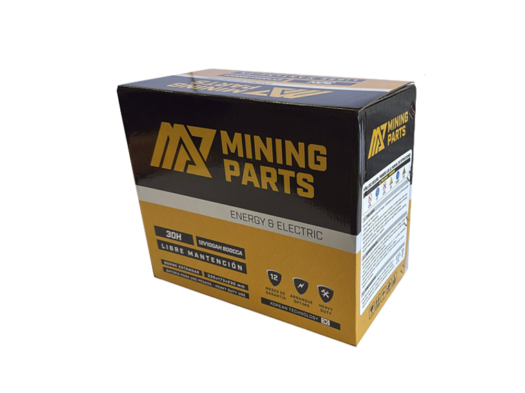 BATERIA 12V 100 AH 800 CCA BORNE CENTRADO POSITIVO IZQUIERDO 4