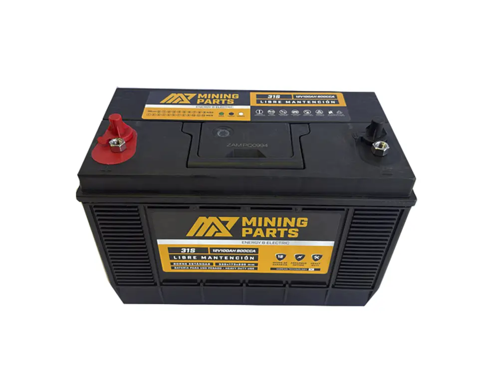 BATERIA 12V 100 AH 800 CCA PERNO CENTRADO POSITIVO IZQUIERDO 3