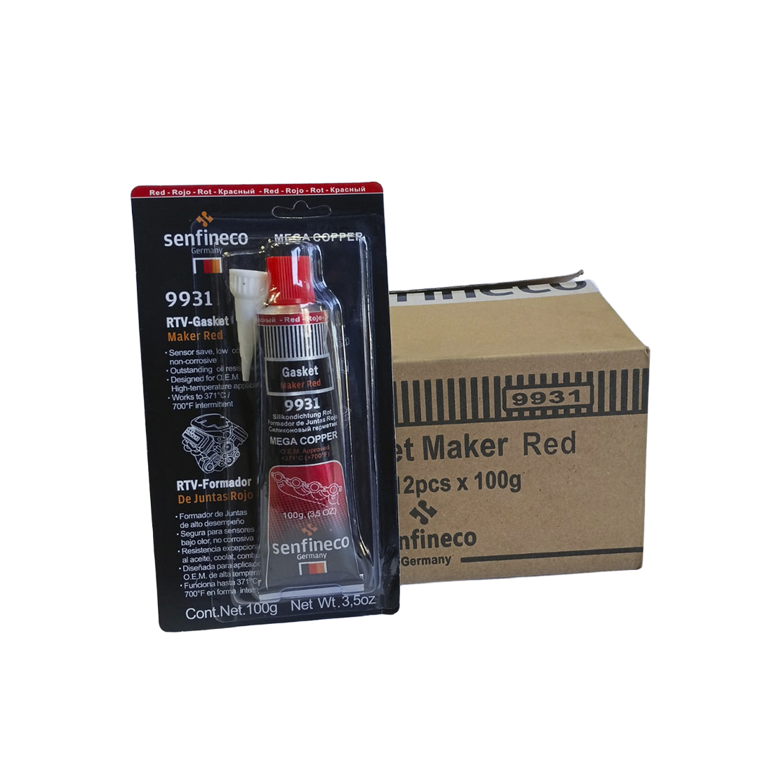 Caja/Silicona Gasket roja 100gr sin/12un