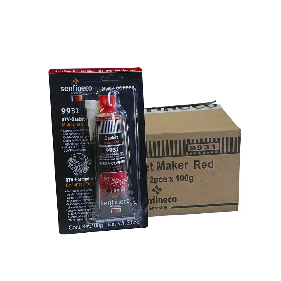 Caja/Silicona Gasket roja 100gr sin/12un 1