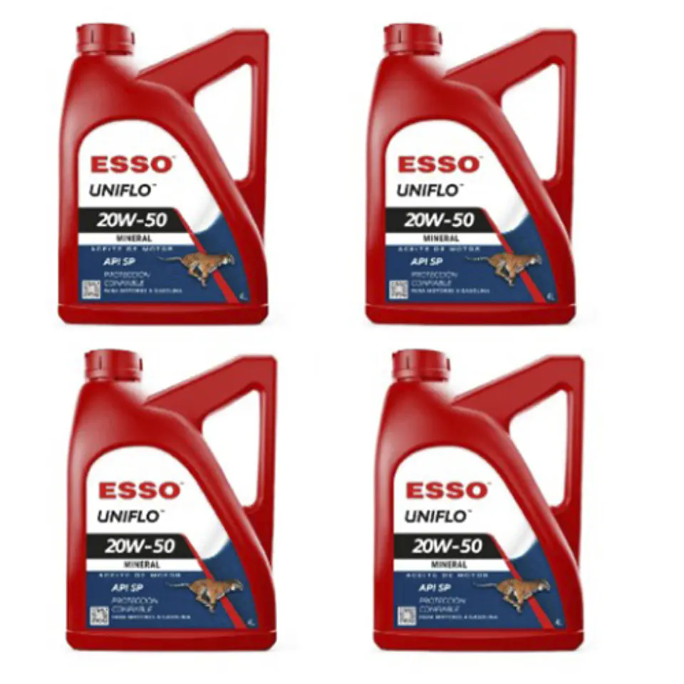 Aceite motor 106596   ESSO UNIFLO 20W-50   4L caja 4 unidades  1