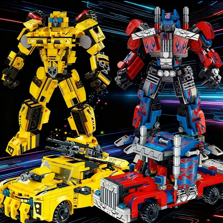 Transformers Robot y Vehículo 2 en 1 Kit de Bloques 1