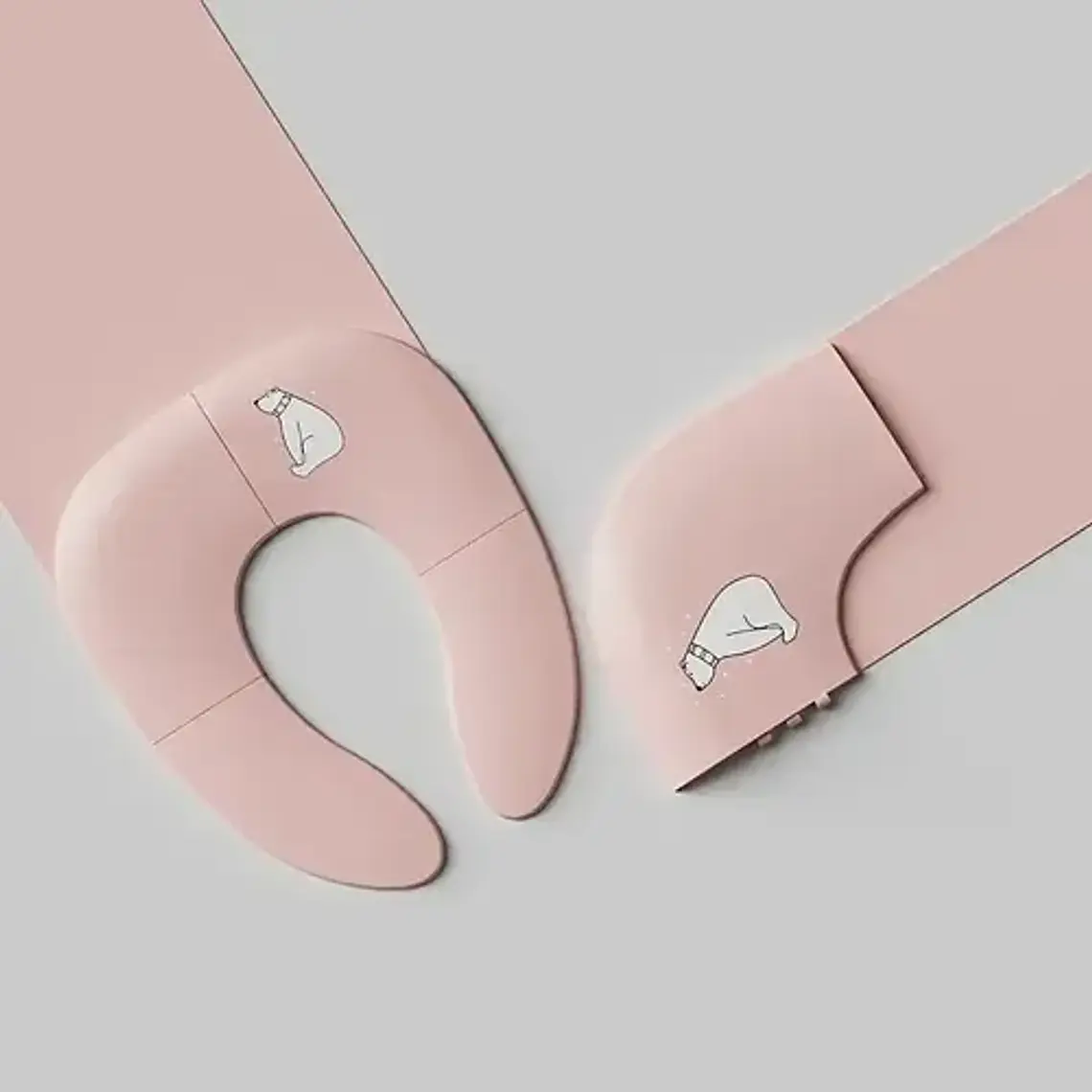 Asiento Plegable  Para Baño De Bebés Fabe Rosa 2