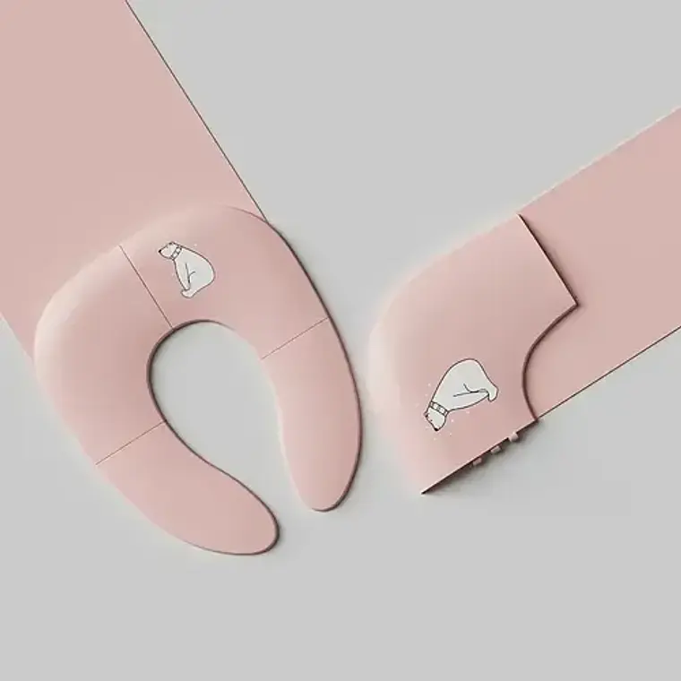Asiento Plegable  Para Baño De Bebés Fabe Rosa 2