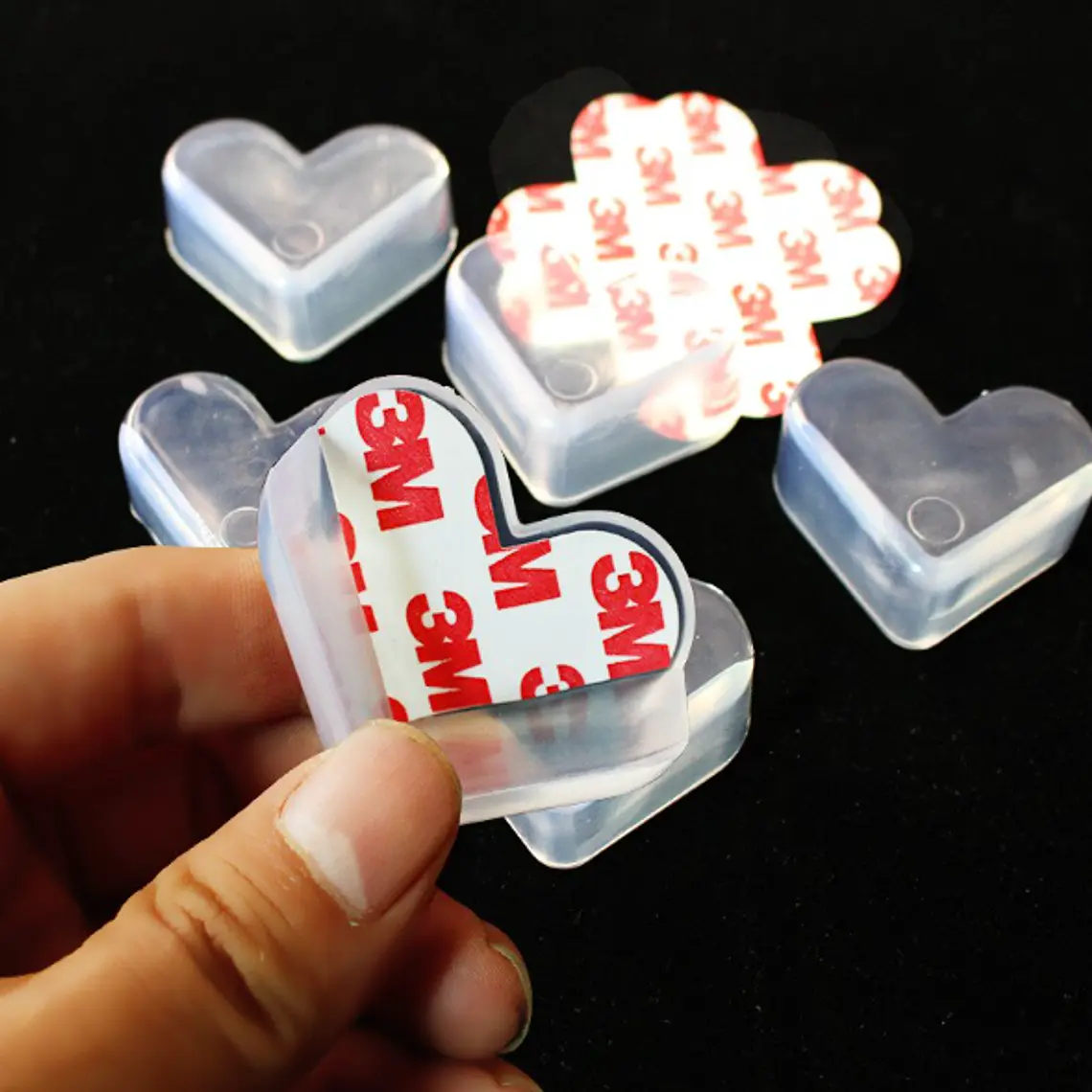 Protectores para esquina de silicona x4 Corazón  3