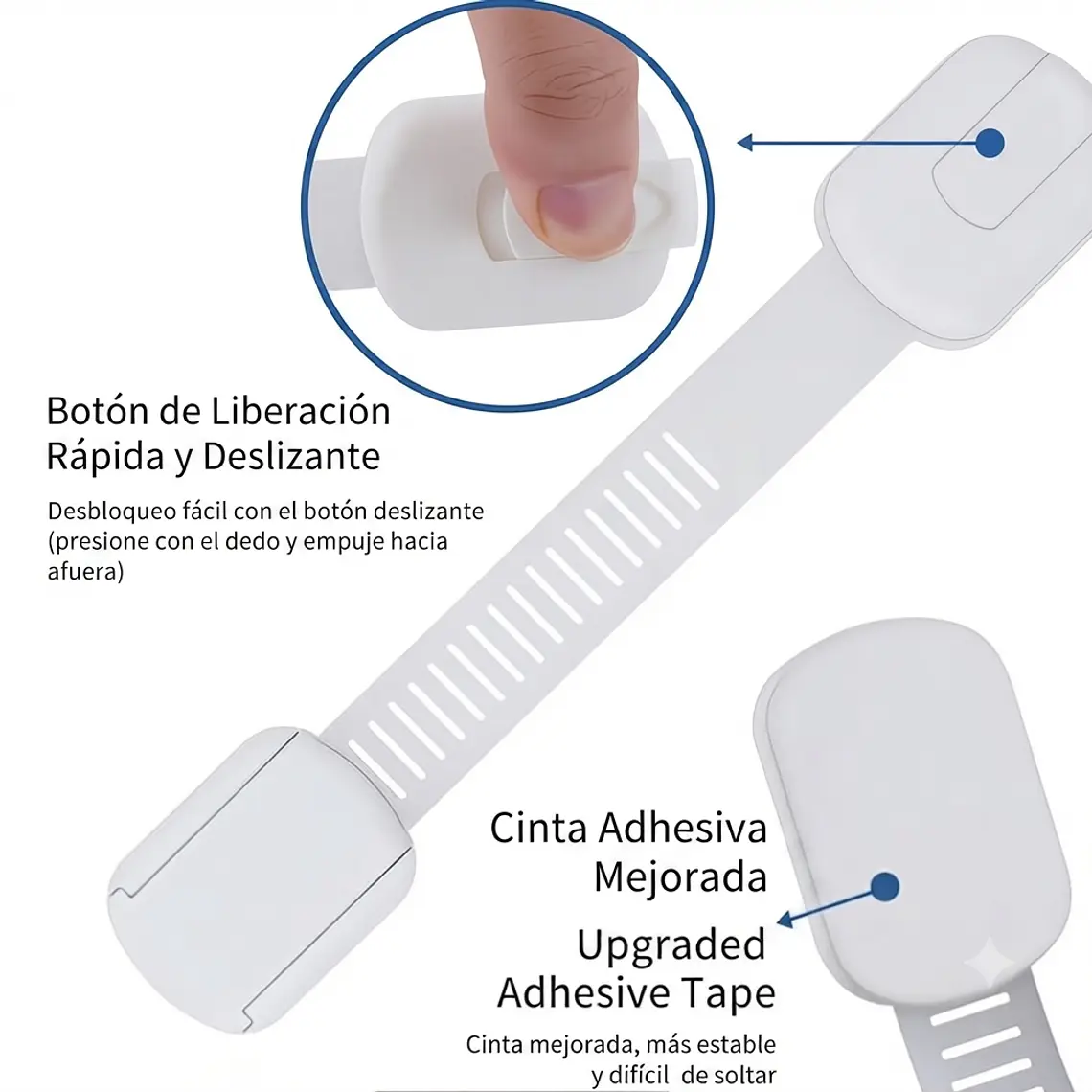 Pack 7 Seguros de Seguridad para Bebé - Cajón/Puerta 2