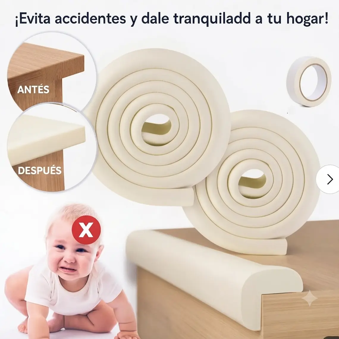 Protector de bordes Bebé Tira 2m Flexible  1