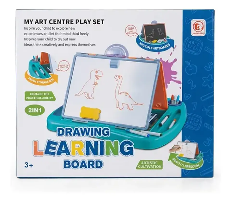 Set De Arte 2 En 1 Pizarra Y Dibujo Para Niños 2
