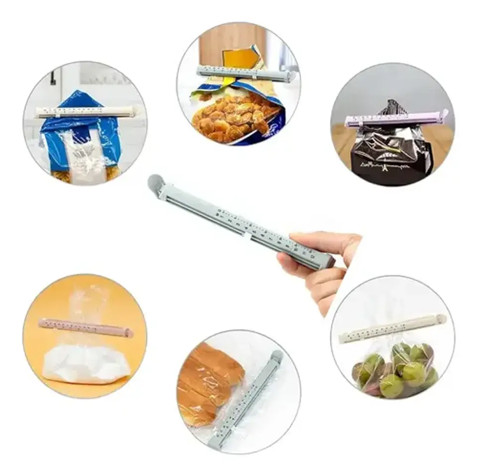 Set 4 Ganchos Clips Selladores De Bolsas  Con Fecha 5