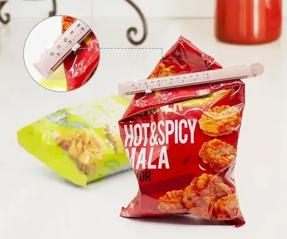 Set 4 Ganchos Clips Selladores De Bolsas  Con Fecha 6
