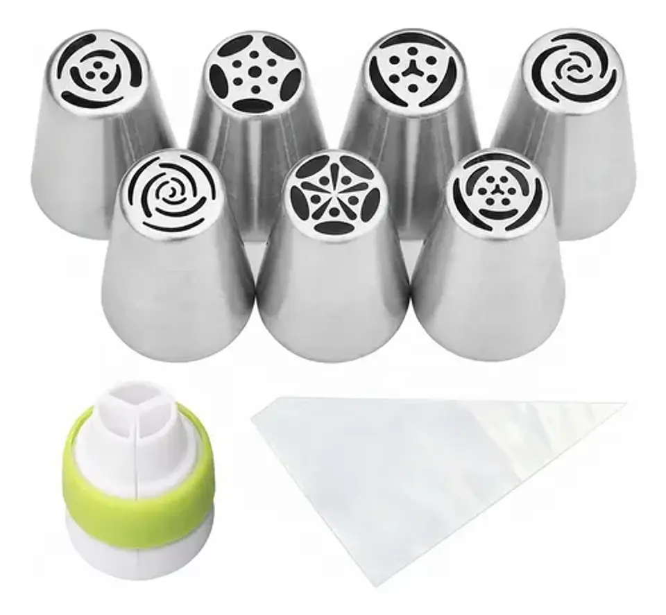 Juego De 7 Boquillas Rusas Con Adaptador Para Repostería 3