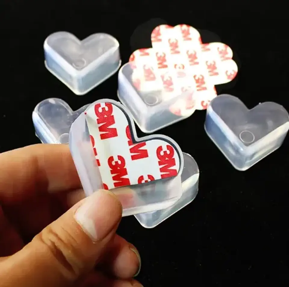 Protectores Para Esquina De Silicona X4 Corazón  3