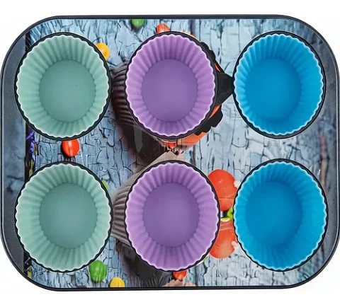 Molde Cupcake X 6pzs Antiadherente Reposteria