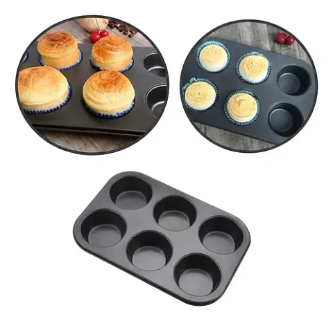 Molde Cupcake X 6pzs Antiadherente Reposteria