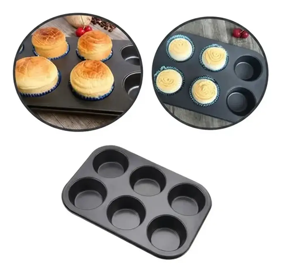 Molde Cupcake X 6pzs Antiadherente Reposteria 2