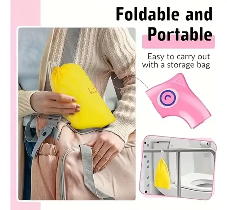 Asiento Plegable Entrenamiento Baño Para Bebés Y Niños 7
