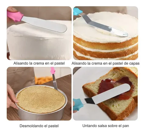 Kit De Espátulas Alisadoras De Repostería Con 3 Espátulas