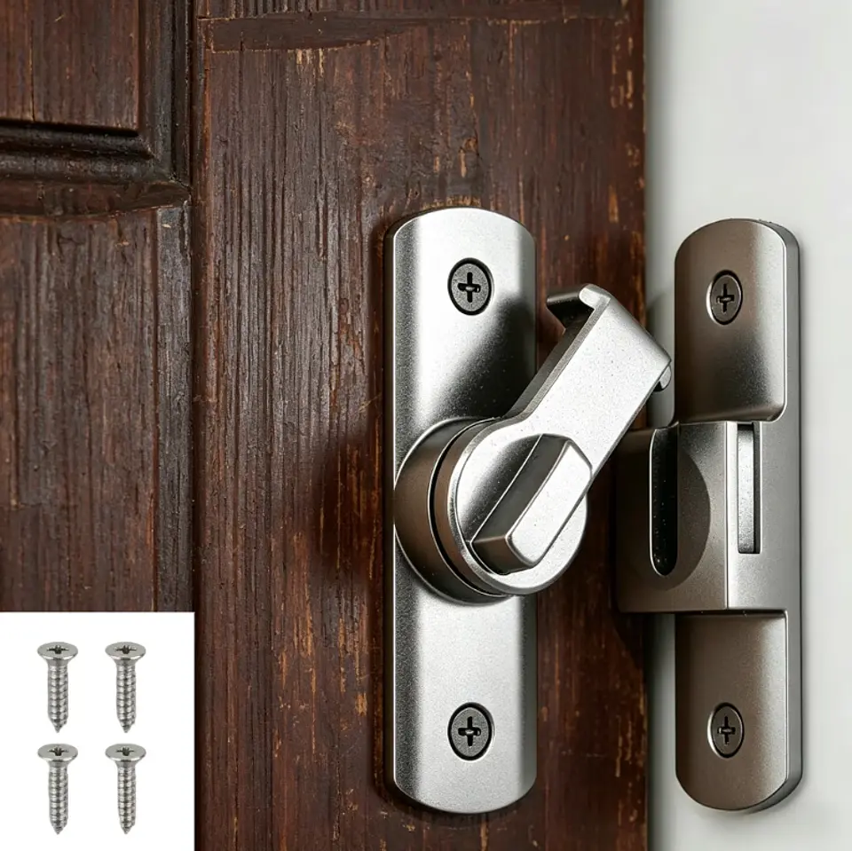 Cerradura Tipo Granero 90° Y 180° Para Puerta Abatible 6