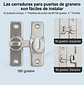 Cerradura Tipo Granero 90° Y 180° Para Puerta Abatible - Miniatura 8