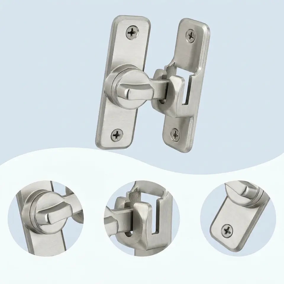 Cerradura Tipo Granero 90° Y 180° Para Puerta Abatible 17