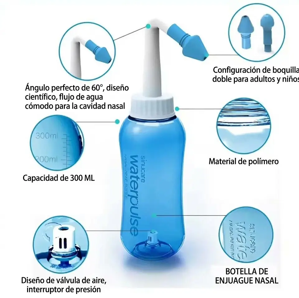 Limpiador Irrigador Nasal Waterpulse 300ml  2
