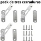 Pack De Tres (03) Cerraduras Tipo Granero 180° - Miniatura 1