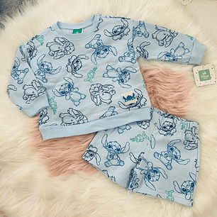 Conjunto Stitch Azul - T2